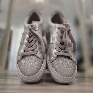 Guess Ganessa Silver Glitter Women's Sneakers Size 7.5